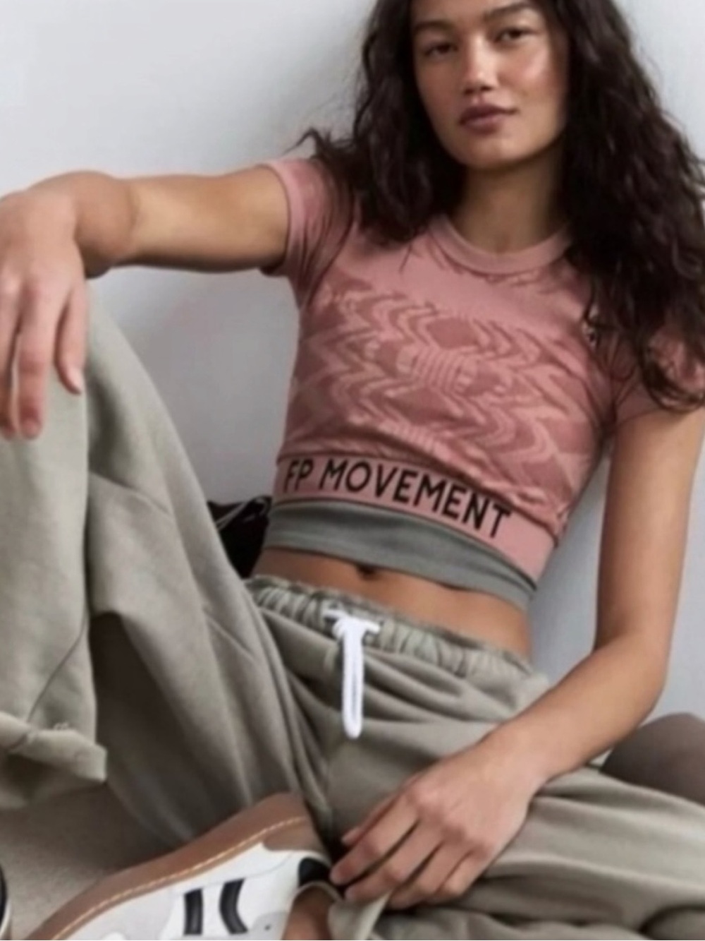NEW FREE PEOPLE Movement Run The Distance Baby Tee Size XS/S